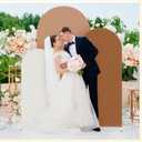 VitalCozy Set of 3 Wedding Arch Cover 4ft, 5ft, 6ft Fabric Arch Backdrop Cover Double Sided Fitted Spandex for Baby Shower Birthday Party Decoration, Frame Not Included(Dirty Orange Series)