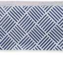 DII Indoor/Outdoor Vinyl Tabletop Collection Grid Pattern, Flannel Backed Tablecloth, Rectangle, 60x84, Navy