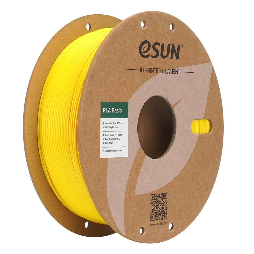 eSUN PLA Basic Filament 1.75mm, 1KG Spool (2.2 LBS) High Speed Printing 3D Printer PLA Filament, Designed for Fast Printing, Yellow