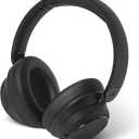 Amazon Basics Hybrid Active Noise Cancelling Headphones, Wireless Bluetooth 5.3, 35 Hours Battery Life with ANC On, 45 Hours with ANC Off, Over Ear Comfortable Fit with Soft Ear Cushions, Black