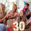 LED 30 Light Up Marquee Number, 30th Birthday Decorations for Her Him, Warm White Small 30 Table Number Light for Birthday Gifts, Wedding, Anniversary, Party, Home Decor