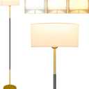 Feijidengshi Mid Century Modern Floor Lamp for Living Room, Dimmable Tall Lamp with 3 Color Temperature Dimmable LED Bulb, Cordless Pole Lamp for Bedroom, Reading Lamps Floor Standing