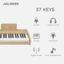 Kids Piano Keyboard, Digital Piano for Kids, Music Educational Instrument Toy, Wood Toy for 3+ Girls and Boys (Oak, 37 Keys)