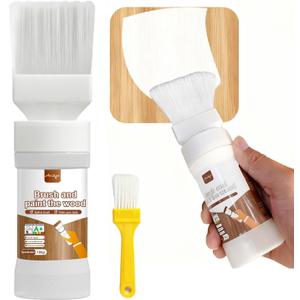 6.35 Fl Oz White Touch Up Paint, White Paint for wood, Doors, Cabinets, Furniture & Metal Surfaces, Quick-Drying Formula, Easy Application