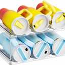 Yieach Stackable Water Bottle Organizer for Stanley,Yeti 40 oz and Others Tumbler Organizer,2 Tier Waterbottle Storage Rack,Clear Acrylic Cup Organizers for Kitchen Cabinets,Countertop,Pantry Shelf (2 Pack Hold 6 Bottle)