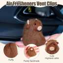 BBTO 1 Pcs Felt Highland Cow Gift Car Air Freshener Clips, Funny Handmade Air Fresheners, Cute Highland Cow Car Accessories, Ornament Vent Decor for Women Men, Christmas Party Gift (Brown)