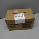 Orapoke 2 Pack Trash Bag Holder with Bamboo Cover, Metal Garbage Bag Dispenser for Kitchen Organization and Storage, Stackable Trash Bags Dispenser Under Sink Organizer Fit 13/30 Gallon Roll, White