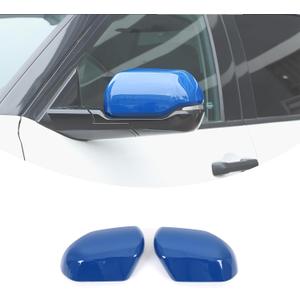 2PCS Side Door Mirror Cover for Toyota Tundra 2022-2025/ Sequoia 2023-2025, Car Exteror Rear View Mirror Housing Protector Cover Cap (Only for versions with turn signals) (Blue)