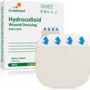 2 x Extra Thin Hydrocolloid Bandages 10 Pack 4" x 4" Large Wound Care Dressing, Self Adhesive Big Waterproof Hydrogel Patch Bandaids Healing for Burn Blister Bedsore Acne Care