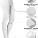 Baby Girls Tights Cable Knit Toddler Leggings Winter Solid Cotton Tights School Stockings 2 Pack 2T-12 Years (White)