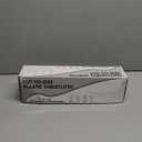 Black Disposable Plastic Table Cloth Roll 54" X 100', Plastic Table Cover with Cutter Box, Cut to Size Disposable Tablecloth for Parties