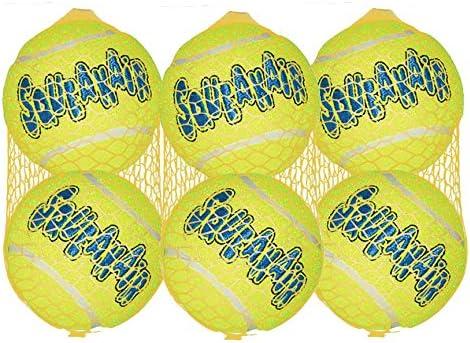 KONG Air Squeakers Tennis Balls Large - 3" Diameter (2 Pack) - Pack of 3
