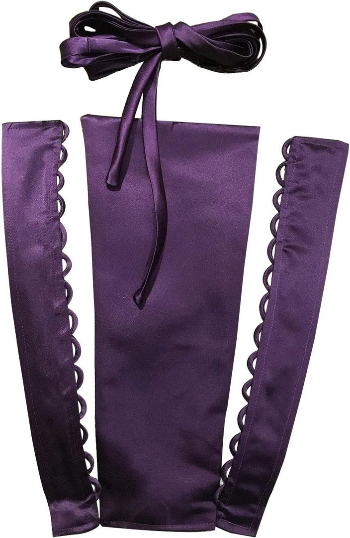 QRBTSCL Women's Wedding Dress Zipper Replacement Adjustable Fit Satin Corset Back Kit Lace up for Prom Dress (16, Grape)