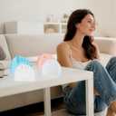 Silicone Toe Separators for Women & Men, 4 Packs Toe Separators Bunion Corrector Cushion, Breathable Soft and Comfortable Gel Foot Cushions, Multiple Colors (4 Pairs)