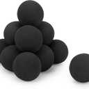 Stanbroil Ceramic Balls - 4 Round Fire Stones for Fire Pit Fire Bowl and Fireplace - Set of 12, Black