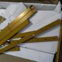 Tribesigns 70.9" Modern Office Desk, Wooden Computer Desk, White Executive Desk with Gold Metal Legs, Large Workstation for Home Office, Study Writing Desk, Small Conference Table for Meeting Room