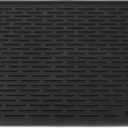 HOTPOP XXL 24"x18" Large Black Dish Silicone Drying Mat and Trivet - Dishwasher Safe, Heat Resistant, Eco-conscious - Rubber Dish Drying Mat, Silicone Dish Mat for Kitchen Counter (24x18 Inches)