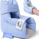 Heel Protector Cushion to Relieve Pressure from Sores and Ulcers, Adjustable Foot Pillow for Bedridden Patients Supplies, Ankle Pillow for Heel Pain Relief (Blue - 1 Pc)