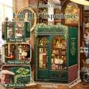 Cutefun Book Nook Kit - DIY Miniature Dollhouse Kit for Adults, Teens and Beginners, Tiny House Bookshelf Decor 3D Wooden Puzzles, Best Birthday and Valentine's Day Gifts (Owl Bookstore)