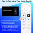 Amzpas Voice Remote for Google Chromecast 4K Snow TV, G9N9N Replacement Remote Control for Google TV HD/4K Snow Streaming Stick, GA01409-US, GA01919-US, GA01920-US, GA01923-US, GA02463-US, GA02464-US, White