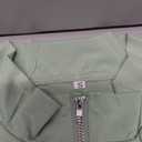 Women's Sleeveless Tank Tops Zipper V-Neck Halter Double Lined Girls Casual Basic Crop Tops（S,Olive Green）