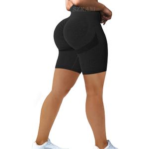Scrunch Butt Lifting Seamless Shorts for Women High Waist Tummy Control Workout Biker Shorts Ruched Booty Lifting Leggings (XX-Large)