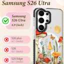 Lotadilo Cute Case for Samsung Galaxy S26 Ultra for Women Girls - Funny Butterfly Mogu Design Compatible with Magsafe Magnetic Ring Holder Kickstand Fashion TPU Phone Covers