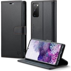 Wallet Case for Samsung Galaxy S20 6.2", RFID Blocking Credit Card Holder, PU Leather Folio Flip Kickstand Protective Shockproof Cover for Samsung S20 (Black)