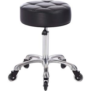Salon Rolling Stool, Professional Swivel Seat for Hair Stylist (Black)