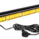 ASPL 38.5" 78 LED Strobe Light Bar Double Side Flashing High Intensity Emergency Warning Flash Strobe Light with Magnetic Base for Safety Construction Vehicles Tow Trucks Pickup (Amber)