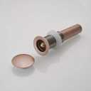 Homevacious 1 5/8" Bathroom Faucet Vessel Vanity Sink Pop Up Drain Assembly Stopper Without Overflow Copper Push & Seal