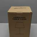 Cordless Lamp, 5000mAh Battery Operated Rechargeable Table Lamp with Power Bank, Touch Dimmable 3 Color Temperatures, IP44 Waterproof Shower Lamp for Kitchen, Bathroom, Indoor Or Outdoor Use 9.6in (Wood Grain)