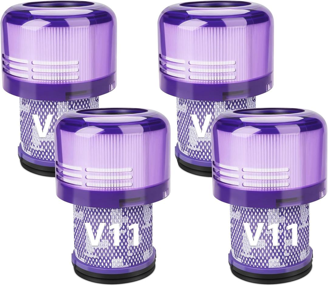 4 Pack Vacuum Filters Replacement for Dyson V11 Torque Drive V11 Animal V11 Complete V11 Extra V15 Detect V15s Detect Submarine Vacuums, Compare to Part 970013-02