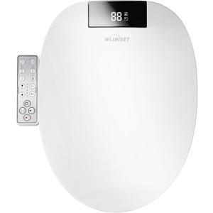 WLJBIDET Toilet Bidet Seat, Instant Warm Water, Self-Cleaning Nozzle, Multiple Spraying Modes, Electric Heated Seat, Warm Air Drying, Soft Closed Lid, Display Screen, Requires Electricity, Elongated