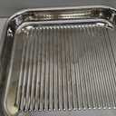 Tramontina Tri-Ply Clad Stainless Steel 11-Inch Square Grill Pan, Induction-Ready, Dishwasher-Safe, NSF-Certified, Made in Brazil