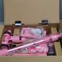 Cordless Vacuum Cleaner: Portable 6-in-1 Stick Vacuum with Anti-Tangle Brush, LED Headlight, Self-Standing, HD Display, Rechargeable Vacuum for Pet Hair, Low-Pile Carpet and Hardwood Floor-Dark Pink