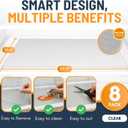 Refrigerator Liners for Shelves (8 Pack) by Lindas Essentials - Non-Adhesive Drawer and Shelf Liner, BPA-Free Fridge Mats for Kitchen & Cabinets, Easy to Clean, Ideal Household Essentials (Clear), 8 Sheets