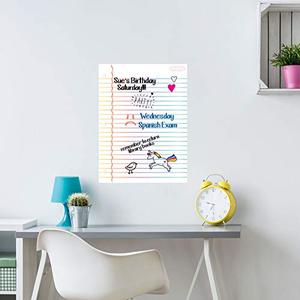 The Peel People Dry Erase Board - Notepad Paper Design, Whiteboard for School Presentations or Classroom Projects, Great for Teachers and Kids, Large Size, White