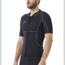 Hevto Men Wetsuit Tops and Vest 3/2mm Neoprene Jacket Surfing Swimming Front Zip Wet Suit for Water Sports XL