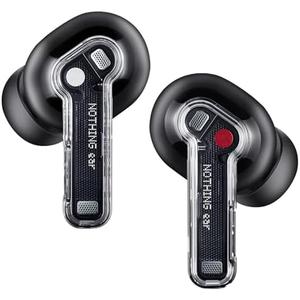 Nothing Ear Wireless Earbuds Bluetooth, 45dB Hybrid Smart ANC Earbuds, 11mm Deep Bass Boost, Hi-Res Audio with LDAC & LHDC 5.0, 6 Mics Call, 40.5H Playtime with Fast Charging Case, ChatGPT Supported