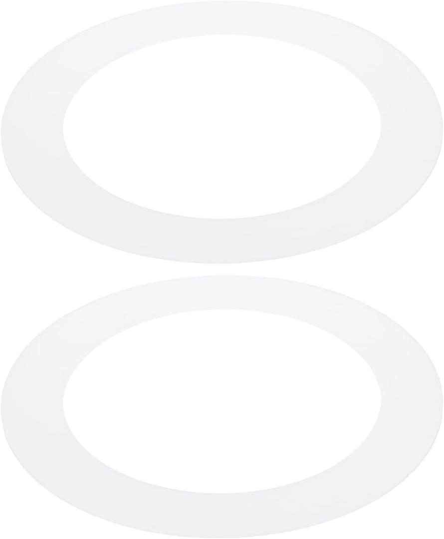 PATIKIL 4" ID 5.5" OD Plastic Trim Ring, 2 Pcs Ceiling Light Goof Rings Matte Circular Light Cover Lighting Fixture for Ceiling Wall Recessed Can Downlights, Translucent Matte White