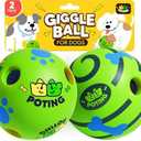 POTING Giggle Ball for Dogs 1 Pack, Interactive Dog Toys, Funny Giggle Sound Toy Ball, Chew Toys for Large Medium Small Dogs, Fun Giggle Sounds Attract Attention When Rolled or Shaken - 3.14 inch