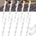 10 Pcs 36 Inch Foam Closure Strips for Metal Roofing Panels Weatherproof Roof Foam Closure Strips for Metal Corrugated Roofing Panels Hurricane Roof Maintainrepair Supplies (Wavy,White)