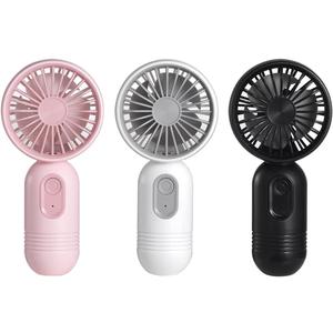 [Portable Mini Fans 3-pack] Handheld Personal Small Fan with 3-speed for Travel, USB Rechargeable Battery Operated Eyelash Fan, Black&White&Pink