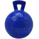 Jolly Pets Tug-n-Toss Dog Toy Ball with Handle, 8 Inches/ Large, Blue