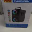 Bluetooth Speakers, 60W Portable Wireless Loud Outdoor Home Party Bluetooth Speaker with Subwoofer, FM Radio, LED Colorful Lights, Microphone, Remote and Big Powerful Stereo Deep Bass Sound Boombox