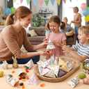 Resurhang 300 Pcs Easter Beach DIY Candy Wrappers Paper Lucky Dip Bags Goodies Buttermints Treat Bags Easter Egg Bunny Baby Shower Party Supplies(Not Included Candy)