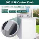 2 PC 803119P Control Knob Compatible with Speed Queen Washer Replace 803119 2813209 AP5619372