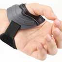 Velpeau CMC Thumb Brace for Arthritis Pain and Support, with High Elasticity and Anti Slip Wrist Strap, Comfortable Thumb Splint Stabilizer for Osteoarthritis for Women and Men (Grey, Left Hand, M)