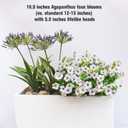Artificial Flowers Plants for Outdoor Planters 8 Bundles Purple Flower Large Spring Summer 18.9 in Look Real Plasic Plant for Front Porch